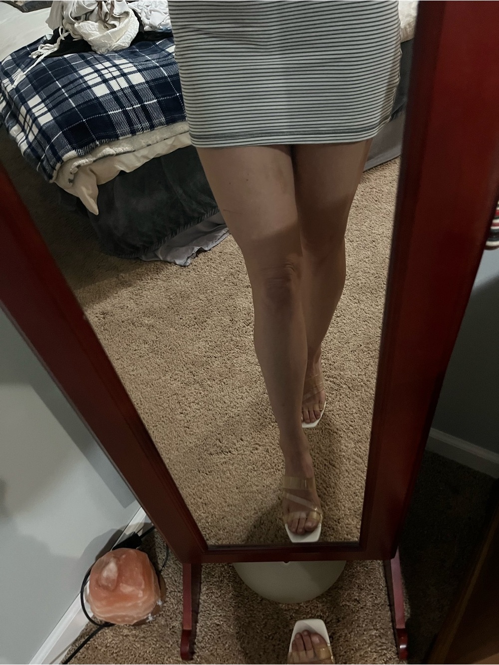 Women's Beige Strappy Sandals - Neutral Summer Slides